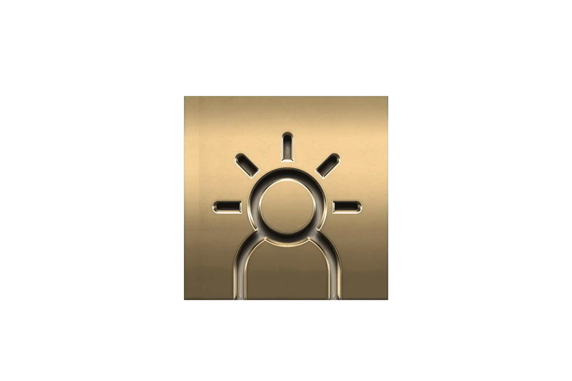 logo with golden sun and figure icon