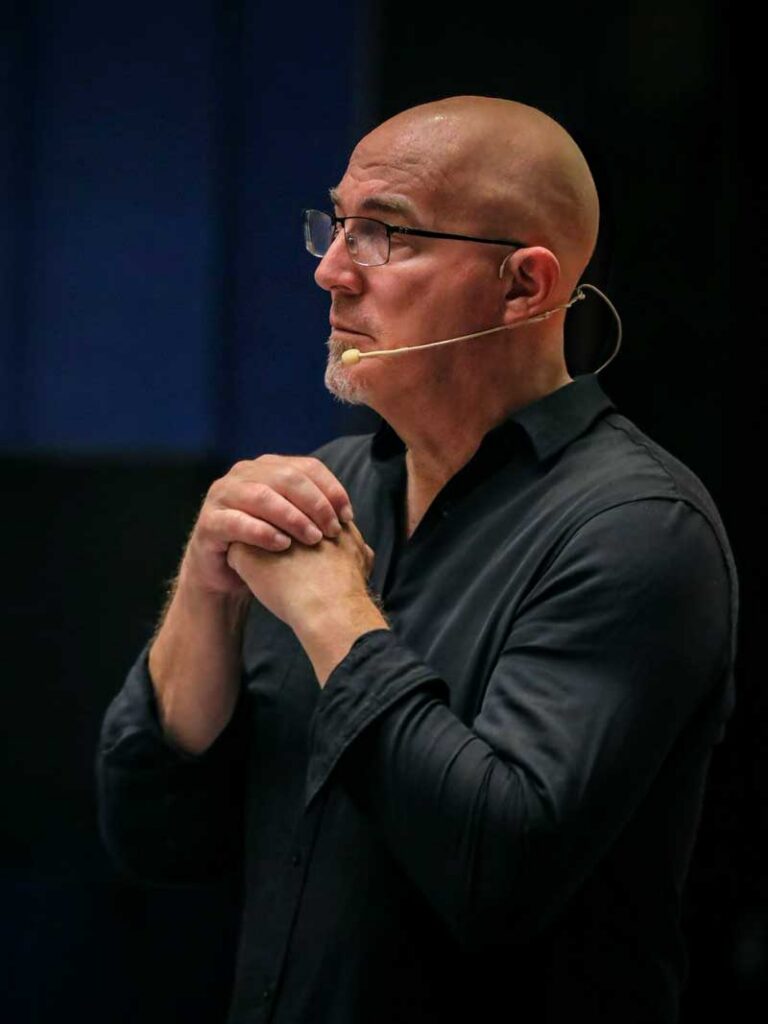 Dr. Brent Anderson teaching at Align the World Tour.